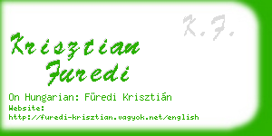 krisztian furedi business card